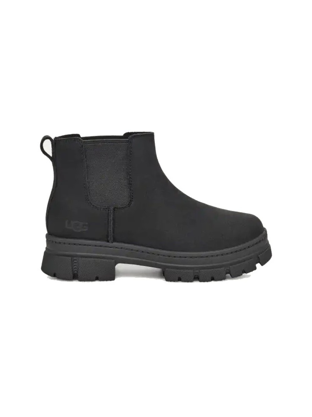 UGG Unisex Kids Black Ashton Chelsea Waterproof Leather Boots